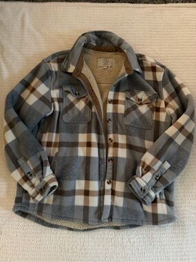 Gray & Brown Plaid Jacket